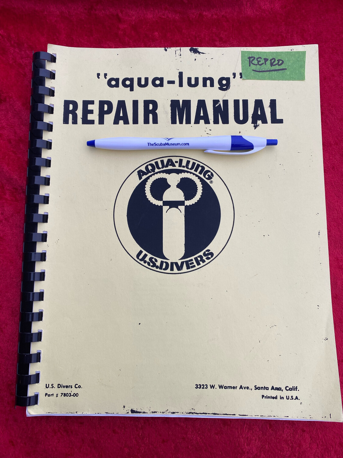 US Divers reproduction repair manual