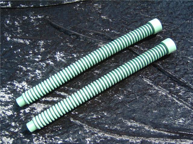 Green silicone hoses (2 hoses)