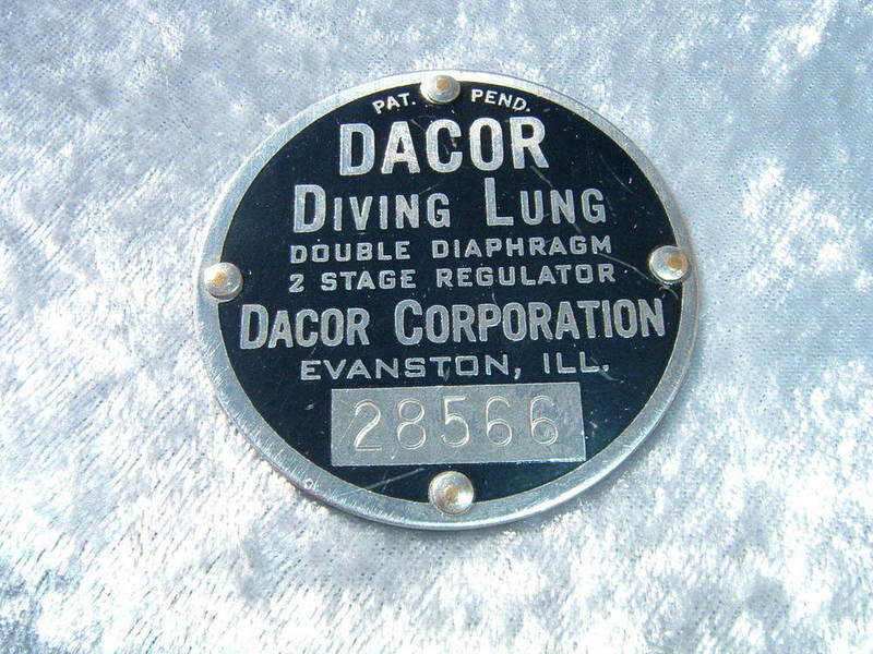 Dacor Diving Lung Label used D1