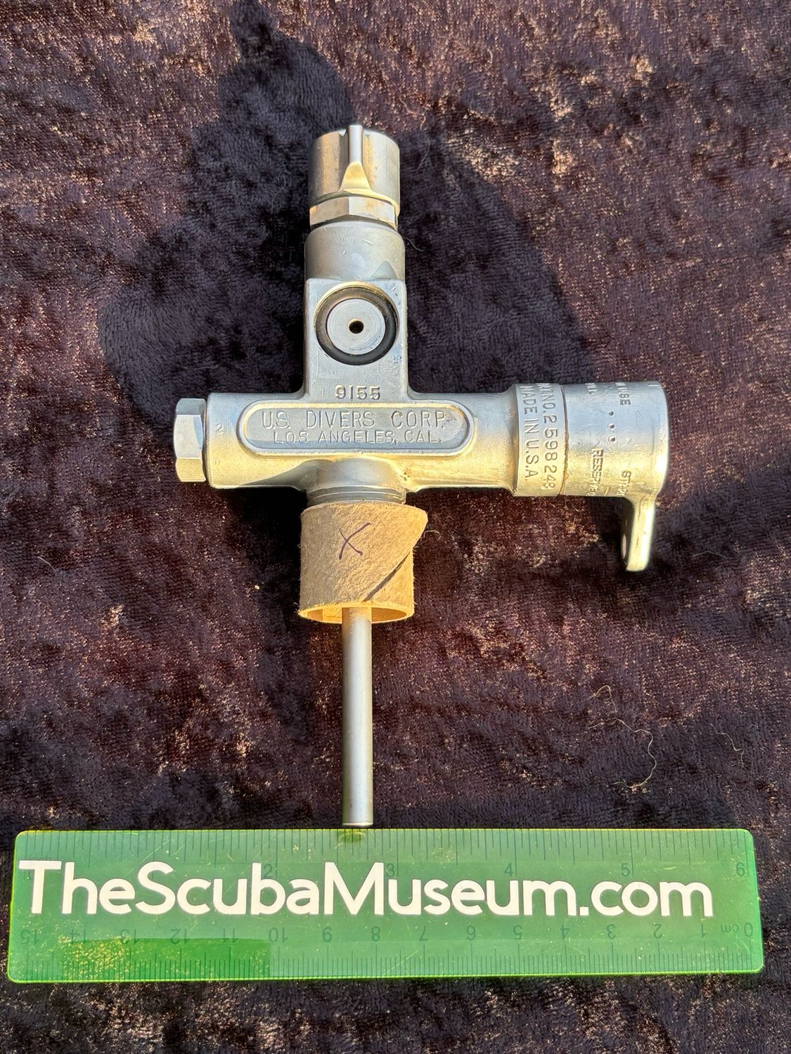 US Divers J valve 1/2 inch pipe thread 1956 NOS!