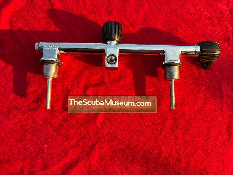 US Divers Aqua Lung NOS solid bar manifold NO BOX  OPEN BOX