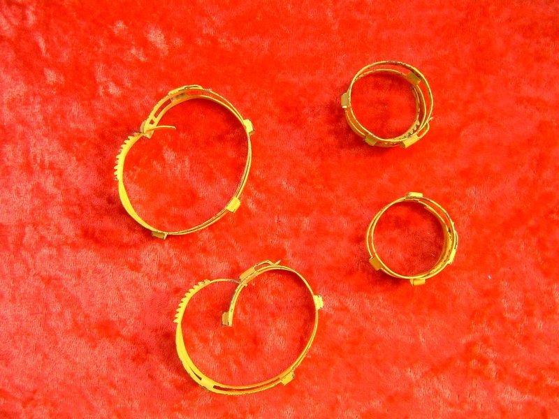 Used pre 1959 Tinnerman hose clamps YELLOW