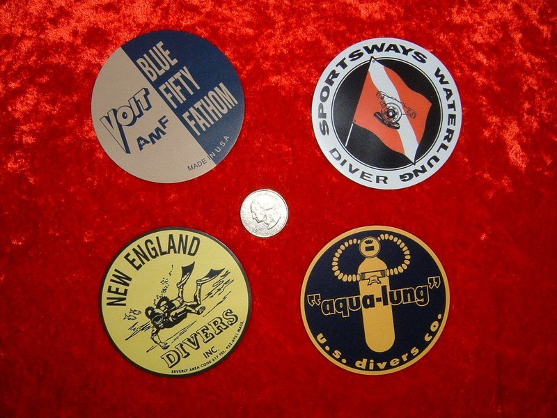 Magnet assortment Us Divers, Voit, Sportsways, NE Divers.