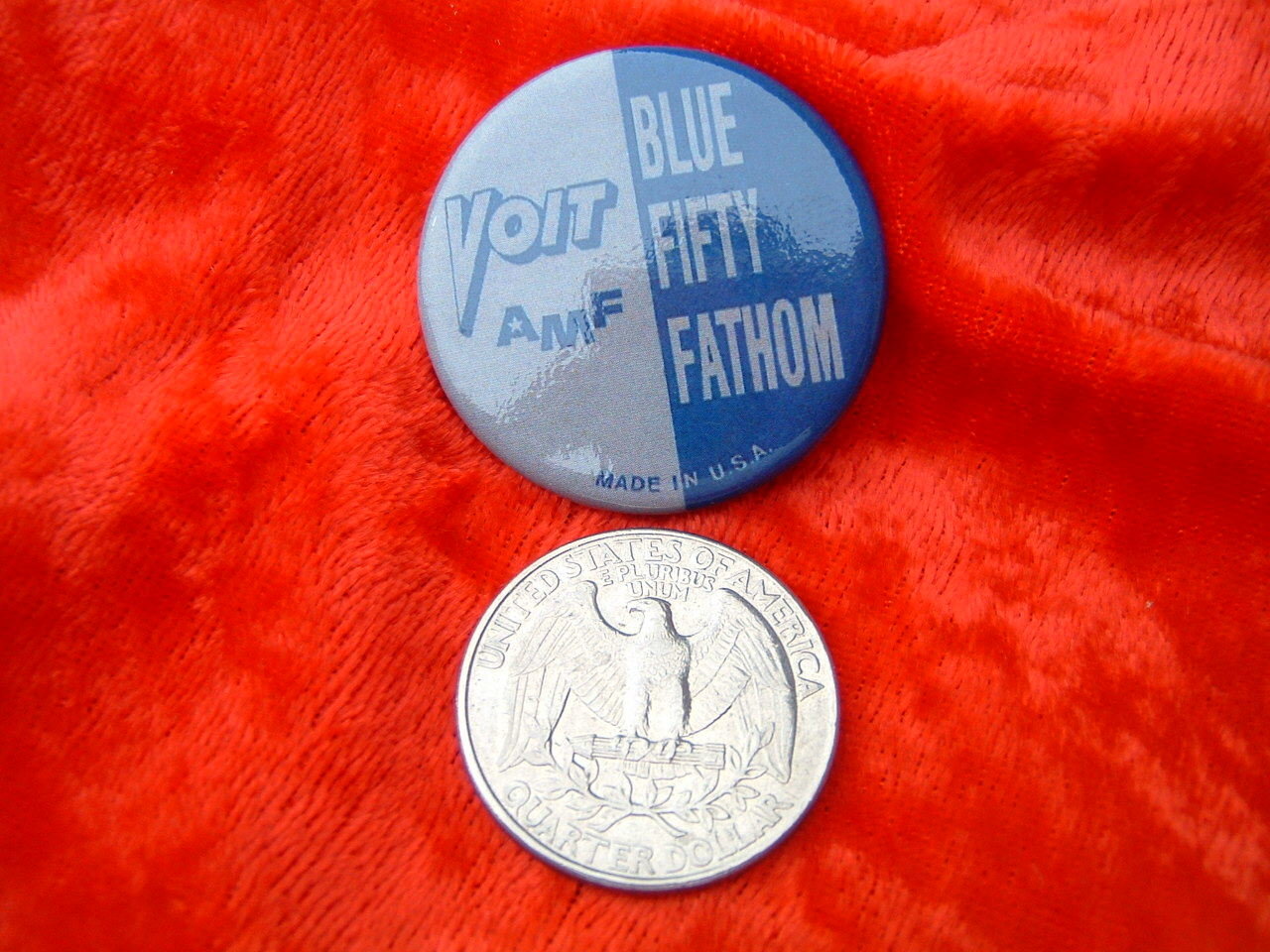 Voit 50 Fathom 1.25 inch pin button