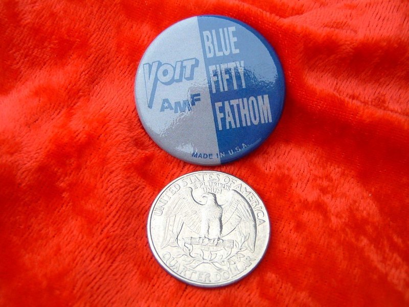 Voit 50 Fathom 1.25 inch pin button