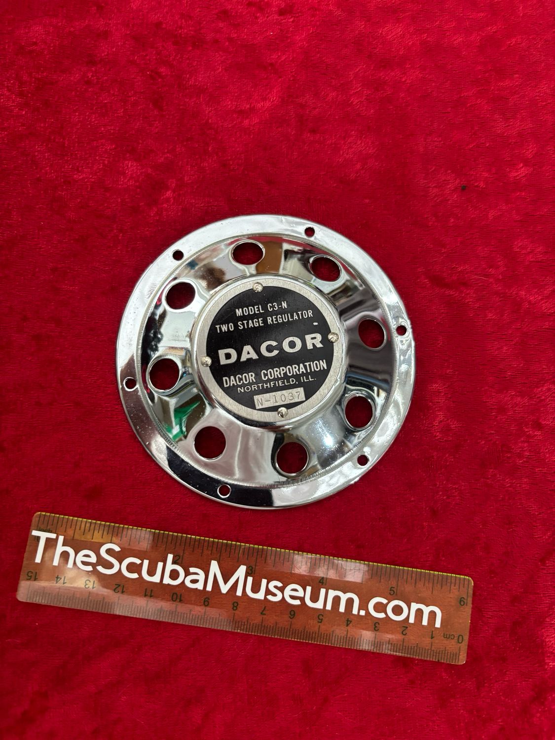 DACOR top box for C3 2 stage regulator shiny chrome SUPER HARD TO FIND PART (NOS)