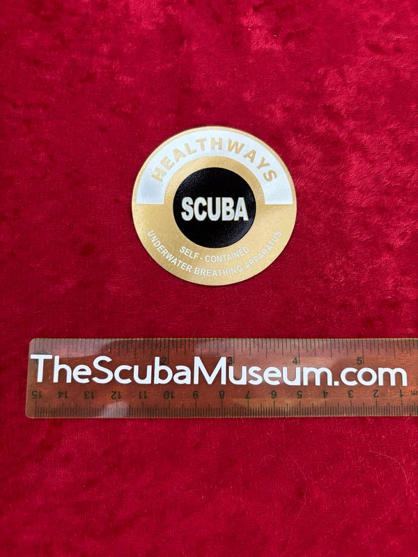 Healthways SCUBA GOLD regulator label new reproduction