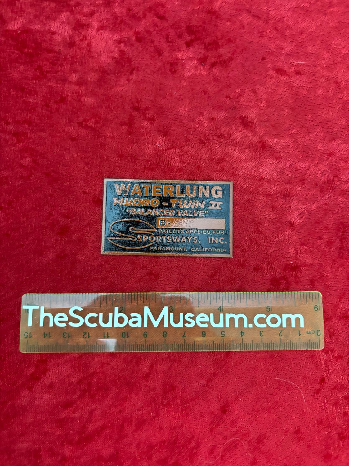 Sportsways Waterlung HYDRO TWIN II regulator label new reproduction