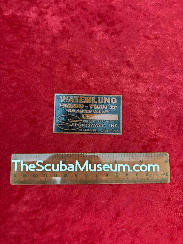 Sportsways Waterlung HYDRO TWIN II regulator label new reproduction