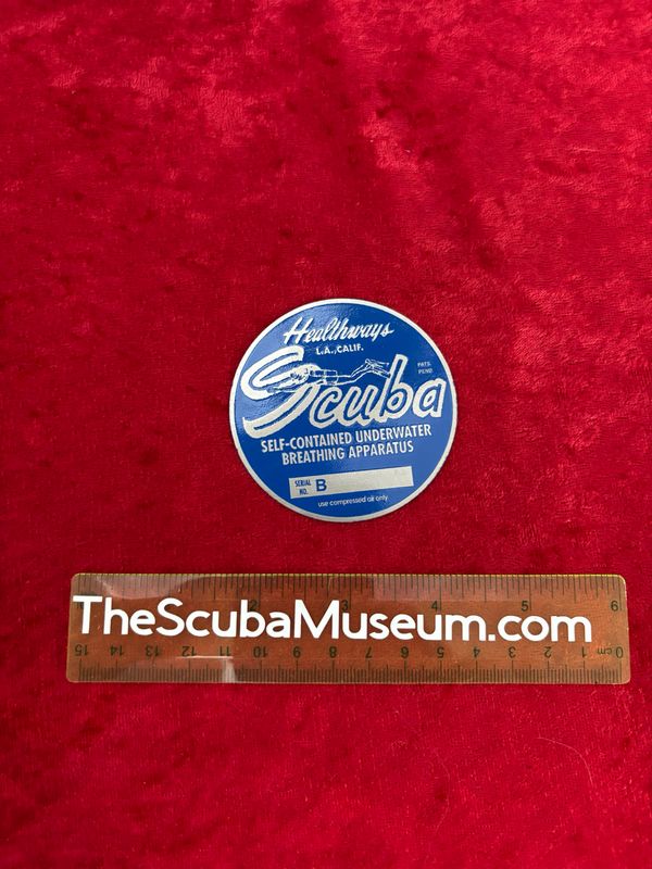 Healthways SCUBA regulator label new reproduction