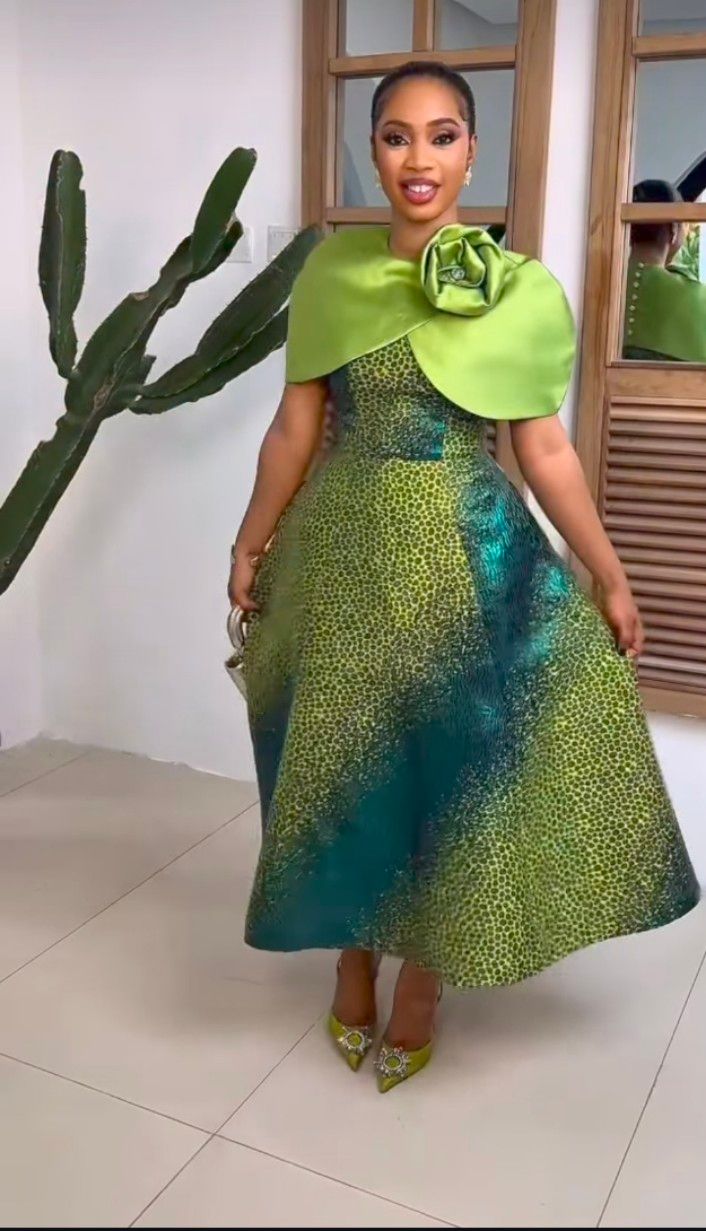 Olive Detachable Cape Dress