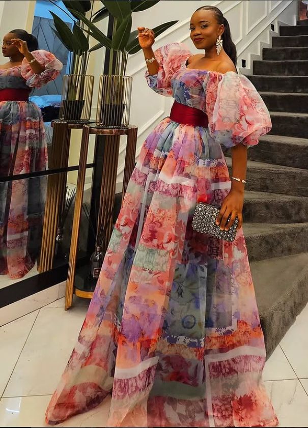 Floral Blouse &amp; Long Flowing Skirt
