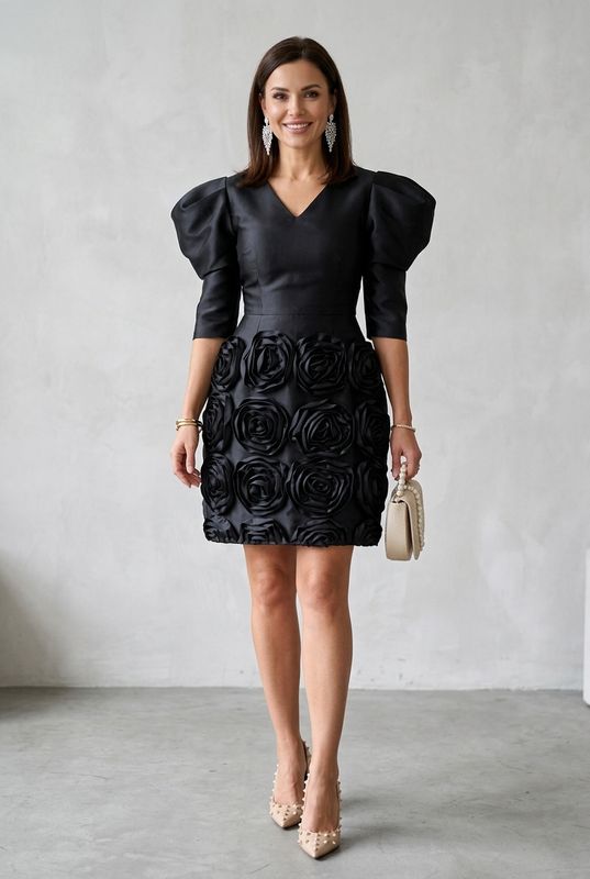 Front Ruffle Detail Dress