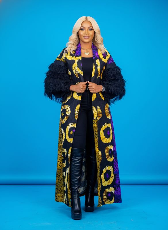 Tassel Sleeve Long Coat