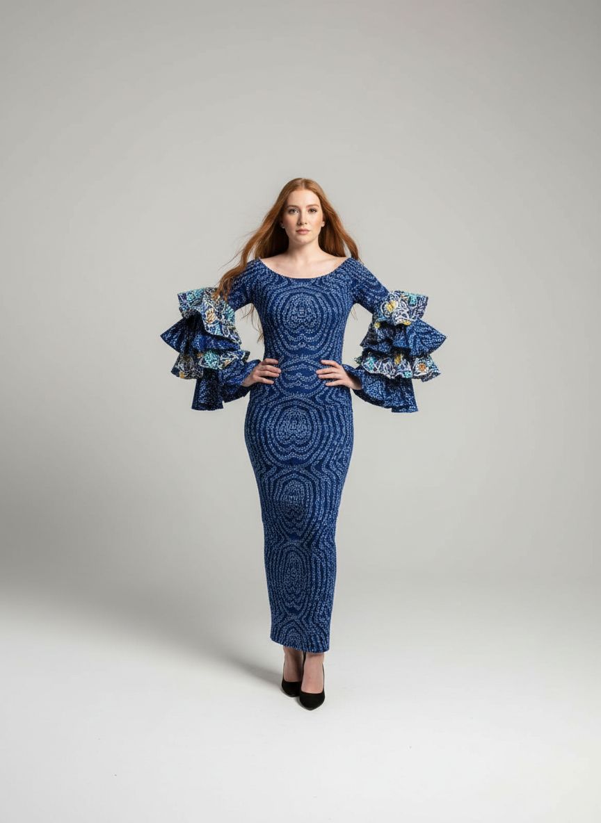 Ruffle Sleeved Dress