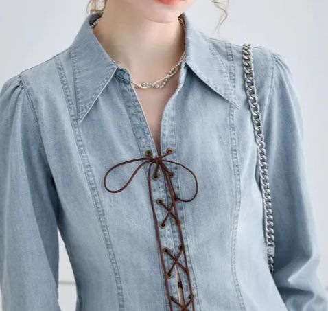 Streetwear Solid Colour Blouse