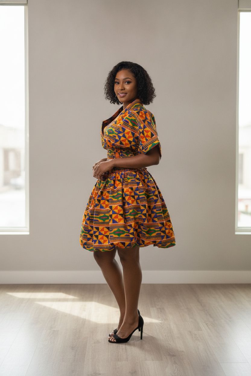 Stretchy Smoked Yellow Dress