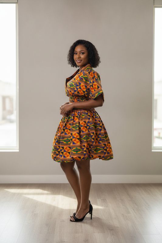 Stretchy Smoked Yellow Dress