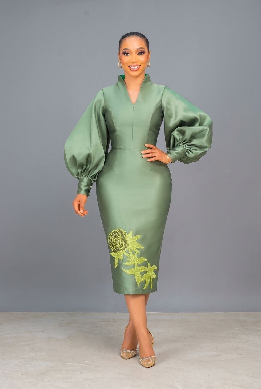Fern Barrel Sleeve Dress