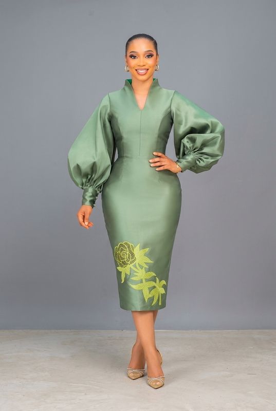 Fern Barrel Sleeve Dress