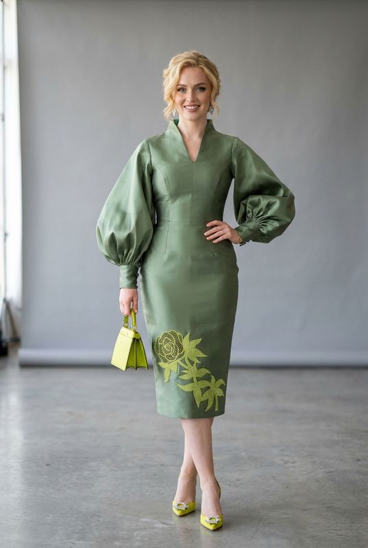 Fern Barrel Sleeve Dress