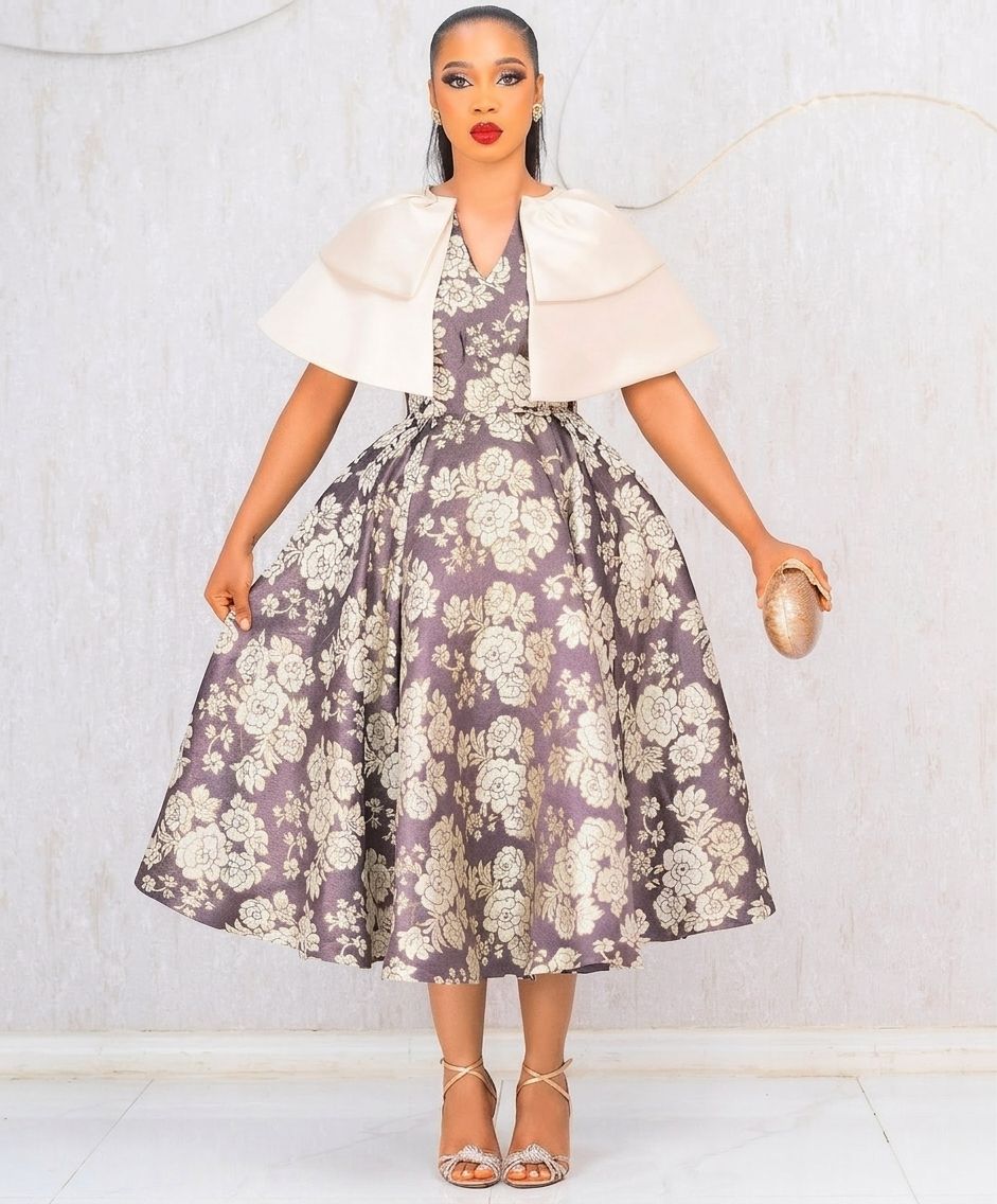 Cape Flared Dress