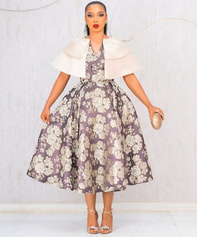 Cape Flared Dress