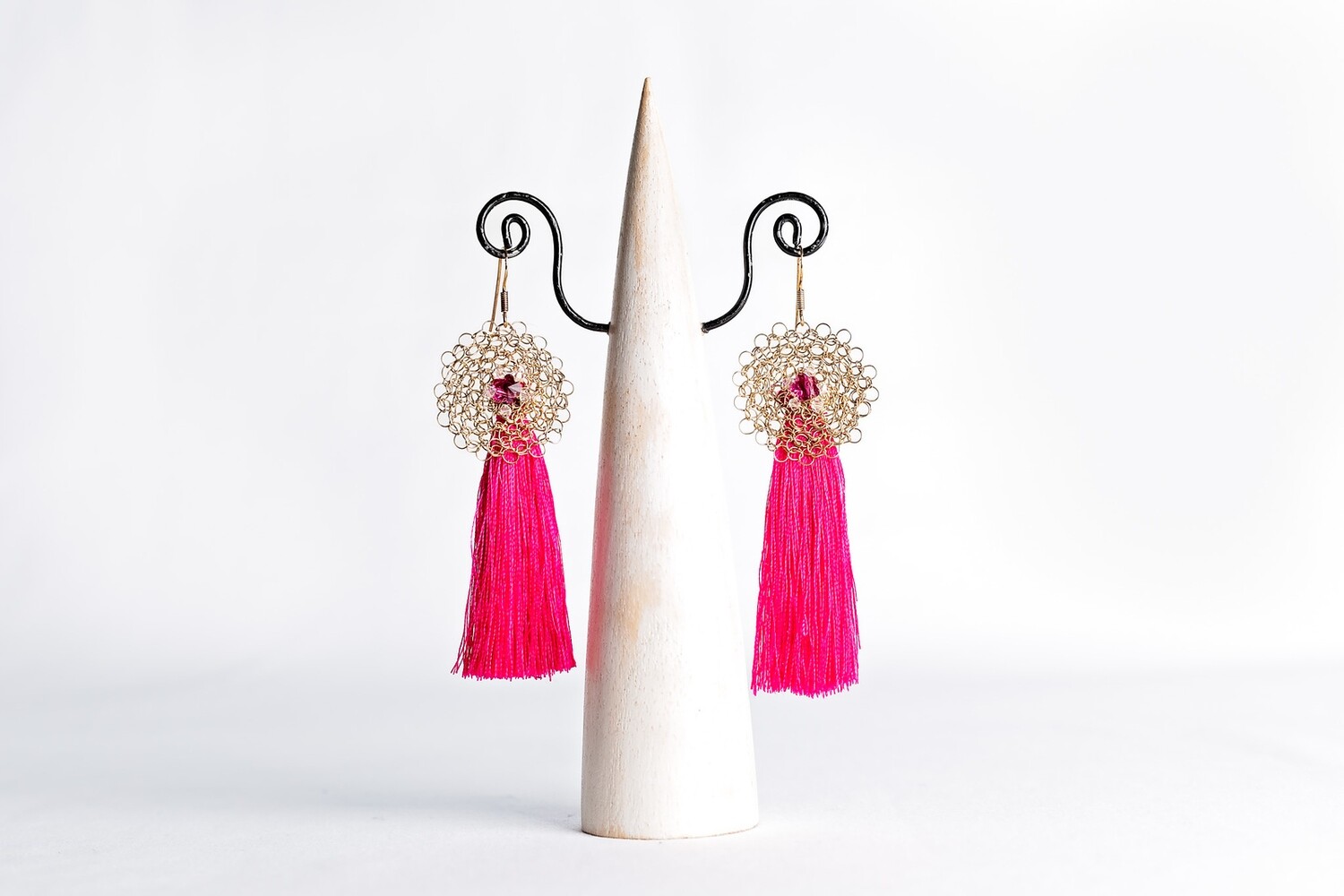 Pendientes Pom Pom Círculo