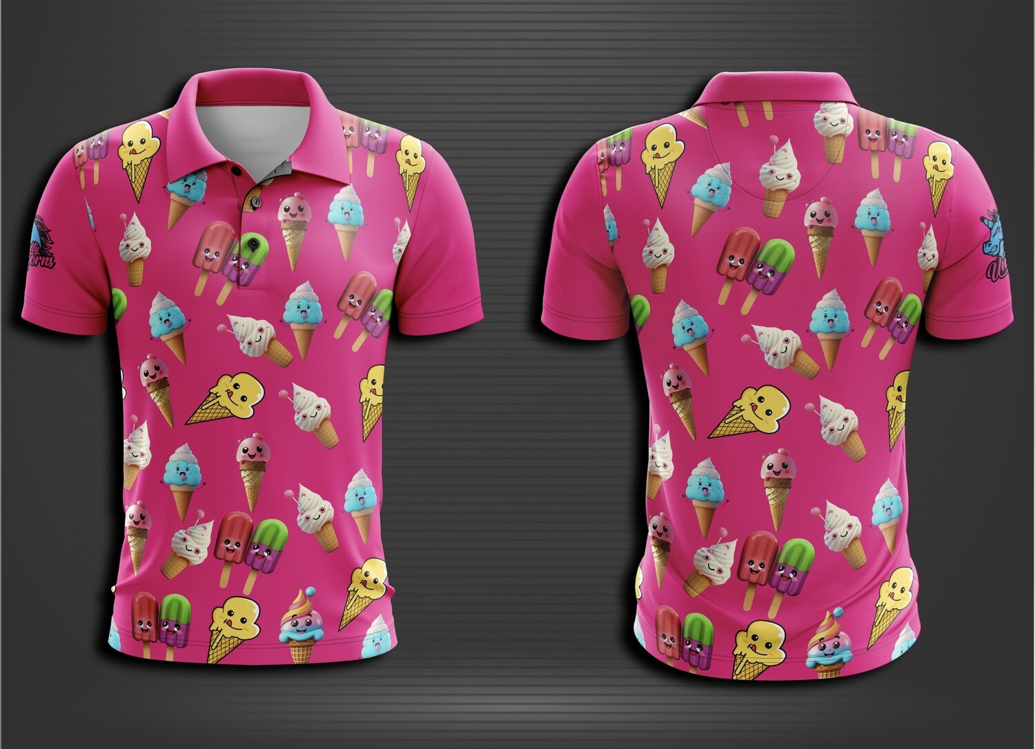 Ice Cream Emoji Performance Polo