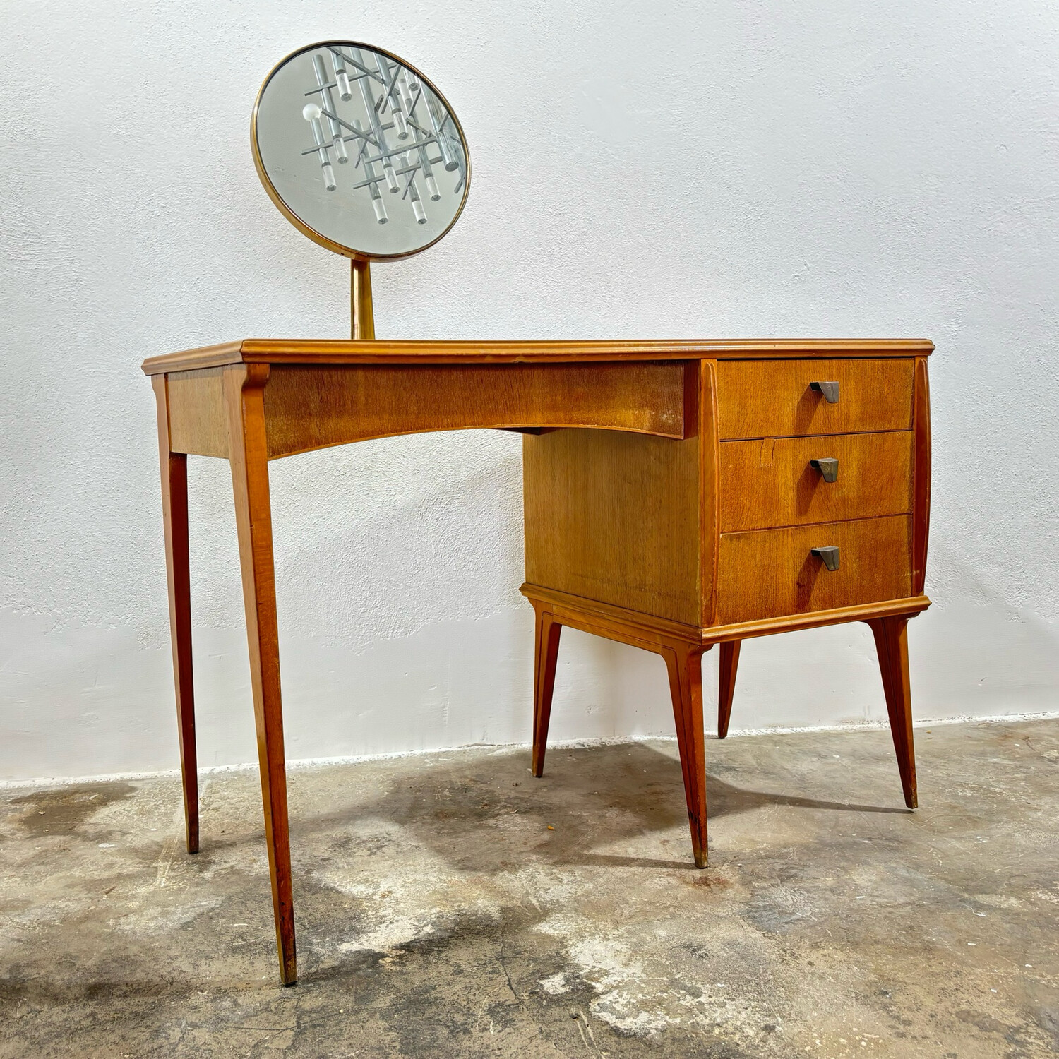 Gio Ponti scrittoio anni 40 Mid-Century Wooden Desk