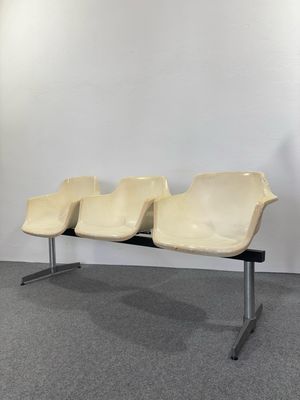 Airport Bench by Charles &amp; Ray Eames Tandem Seating for Herman Miller