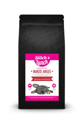 STITCH&#39;S LUNCH SMALL BREED CANE ADULT SUPERFOOD 65 MANZO ANGUS 2 KG