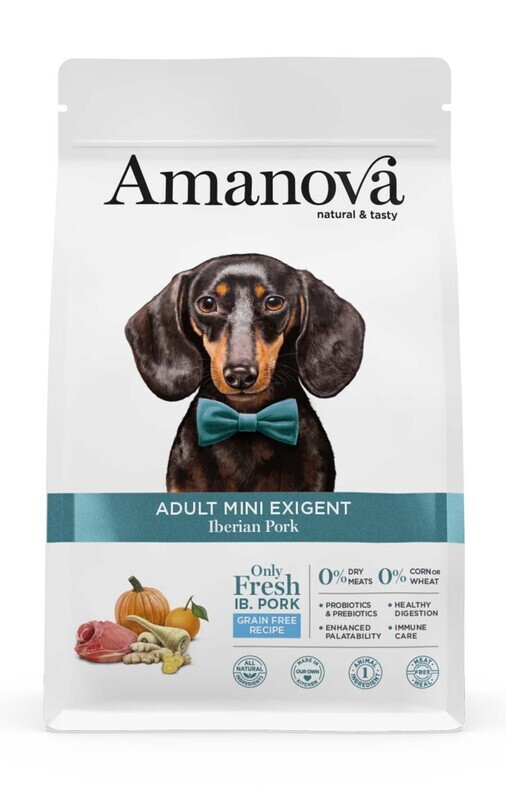 AMANOVA CANE MINI EXIGENT MAIALE 2 KG