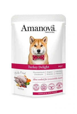 AMANOVA POUCH CIBO UMIDO TACCHINO DELIGHT 100 GR