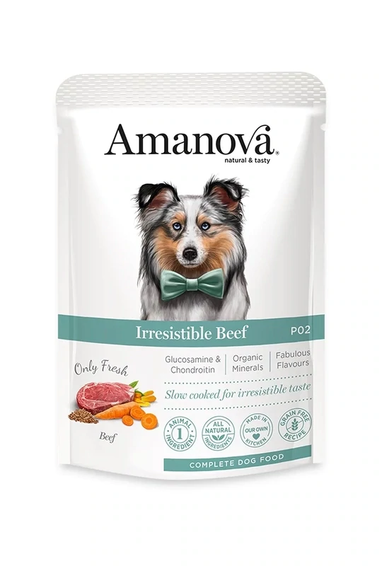 AMANOVA POUCH CIBO UMIDO MANZO 100 GR