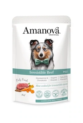 AMANOVA POUCH CIBO UMIDO MANZO 100 GR