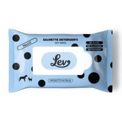 LEV SALVIETTE DETERGENTI CANE E GATTO PROFUMATE TALCO 40 PZ