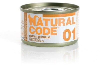 NATURAL CODE CIBO UMIDO GATTO FILETTI DI POLLO 85 GR