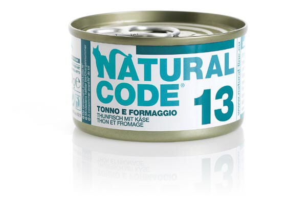 NATURAL CODE CIBO UMIDO GATTO TONNO E FORMAGGIO 85 GR