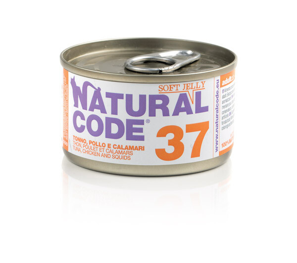 NATURAL CODE UMIDO GATTO TONNO, POLLO E CALAMARI 85 GR