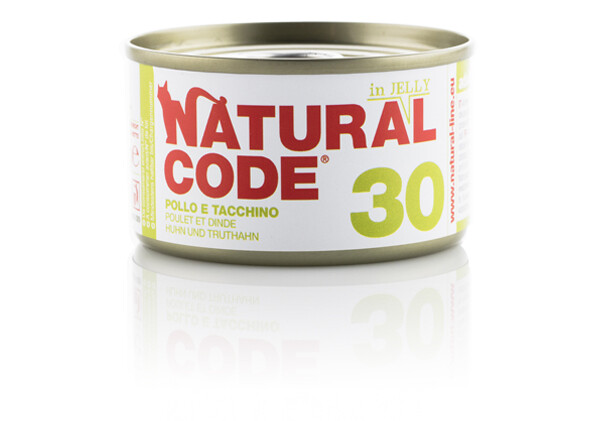 NATURAL CODE CIBO UMIDO GATTO POLLO E TACCHINO 85 GR