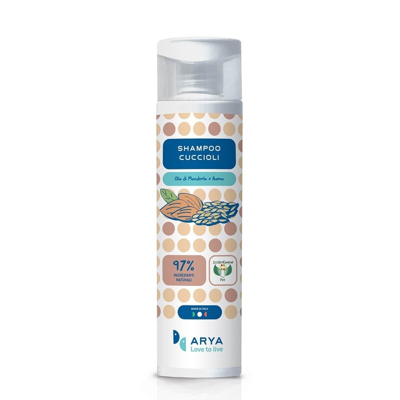 ARYA SHAMPOO PER CANE CUCCIOLI CON OLIO DI MANDORLA E AVENA 250 ML