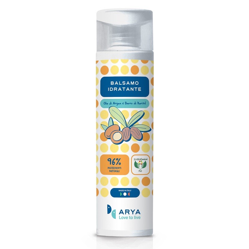 ARYA SHAMPOO PER CANE BALSAMO IDRATANTE CON OLIO DI ARGAN E BURRO DI KARITE&#39; 250 ML