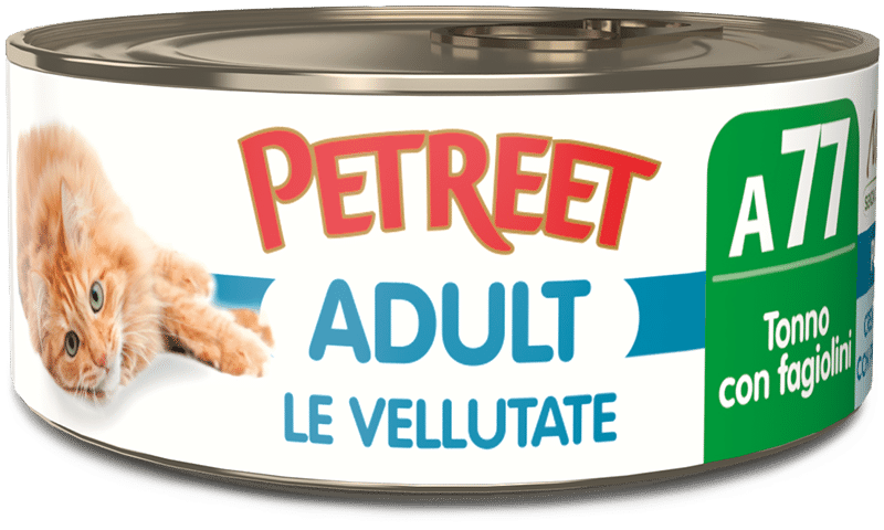 PETREET UMIDO GATTO VELLUTATE TONNO CON FAGIOLINI 70 GR