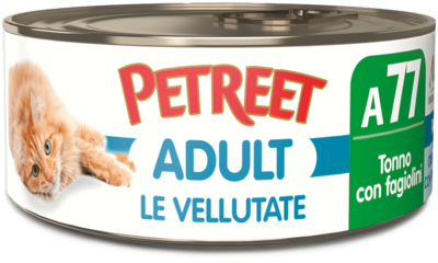 PETREET UMIDO GATTO VELLUTATE TONNO CON FAGIOLINI 70 GR