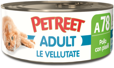 PETREET UMIDO GATTO VELLUTATE POLLO CON PISELLI 70 GR