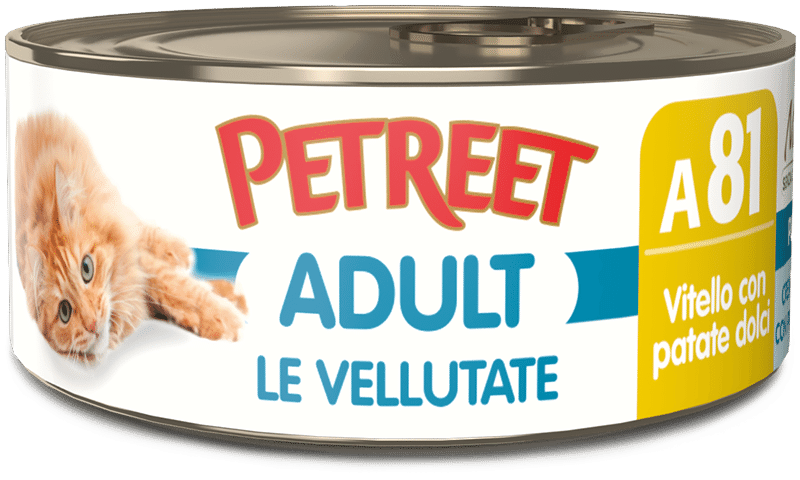 PETREET UMIDO GATTO VELLUTATE VITELLO CON PATATE DOLCI 70 GR