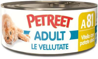 PETREET UMIDO GATTO VELLUTATE VITELLO CON PATATE DOLCI 70 GR