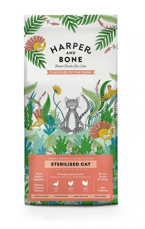 HARPER &amp; BONE CROCCHETTE GATTO STERILIZZATO FLAVOURS OF THE FARM 2 KG