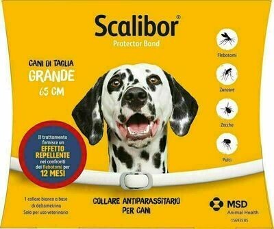 SCALIBOR PROTECTORBAND COLLARE ANTIPARASSITARI PER CANI TAGLIA GRANDE 65CM